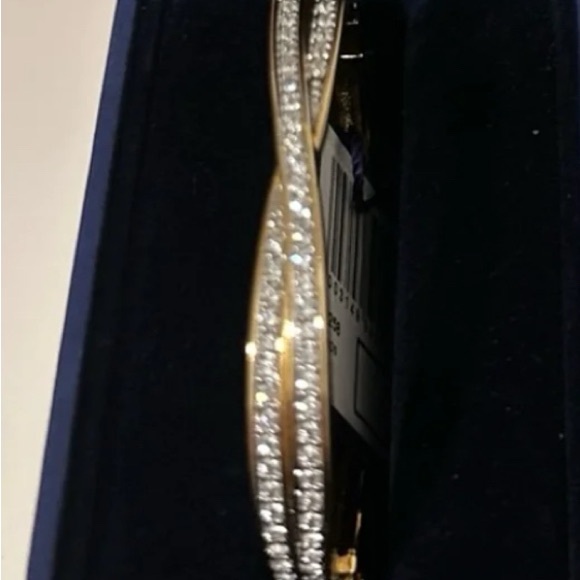 Swarovski Jewelry - Swarovski Edith Gold Tone Twist Bangle Bracelet - Vintage